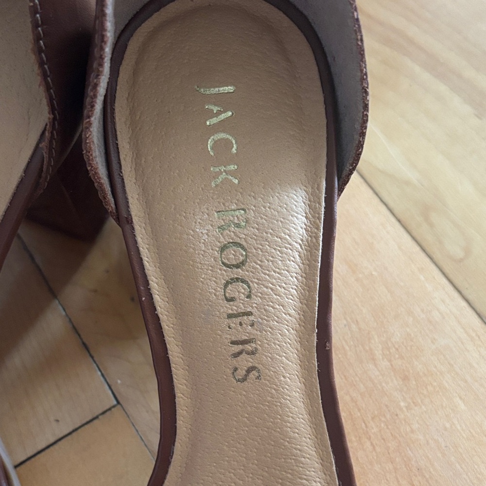 Jack Rogers Brown Leather Heels - Picture 2 of 3